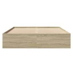 Berkfield Home Bed Frame without Mattress Sonoma Oak 150x200 cm King Size Engine in Brown - thumbnail 5
