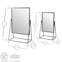 Harbour Housewares 3pc Dressing Table Mirror Set - Makeup Tabletop Cosmetic Bathroom Mirror in Gold - thumbnail 5