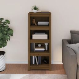 Berkfield Home Book Cabinet Honey Brown 50x35x125.5 cm Solid Wood Pine - thumbnail 3