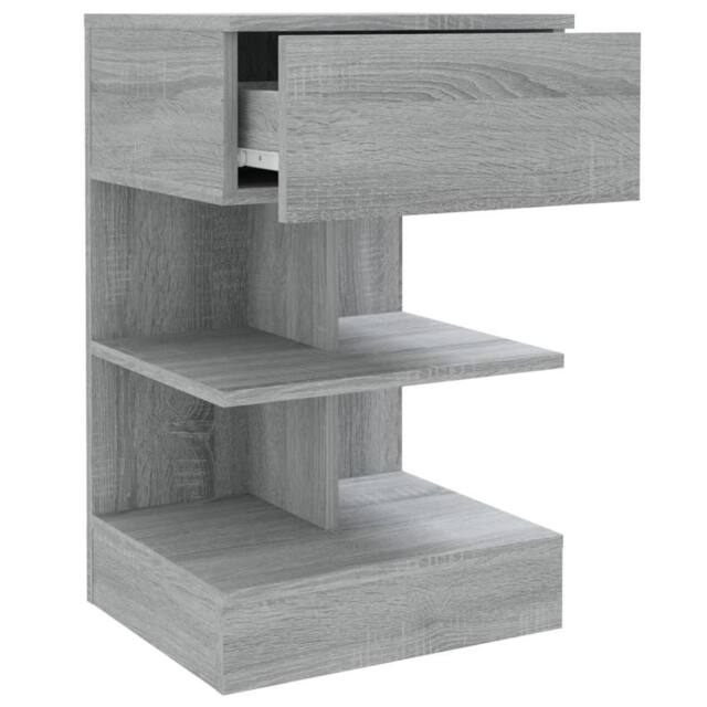 Berkfield Home Decorative Bedside Cabinet Grey Sonoma 40x35x65 cm Engineered Wood - Size: 40 x 35 x 65 cm - image 1
