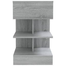 Berkfield Home Decorative Bedside Cabinet Grey Sonoma 40x35x65 cm Engineered Wood - Size: 40 x 35 x 65 cm - thumbnail 5