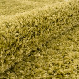 Kukoon Soft Fluffy Thick Pile Shaggy Area Rug, Living Room Bedroom Carpet Runner in Lime - Size: 60 cm x 240 cm - thumbnail 6