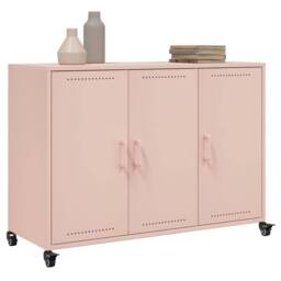 Berkfield Home Sideboard Pink 100.5x39x72 cm Steel - thumbnail 4
