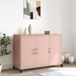 Berkfield Home Sideboard Pink 100.5x39x72 cm Steel