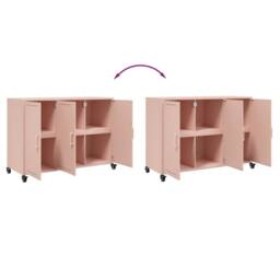Berkfield Home Sideboard Pink 100.5x39x72 cm Steel - thumbnail 9