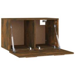 Berkfield Home Wall Cabinet Smoked Oak 60x36.5x35 cm Engineered Wood in Brown - thumbnail 7