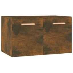 Berkfield Home Wall Cabinet Smoked Oak 60x36.5x35 cm Engineered Wood in Brown - thumbnail 3