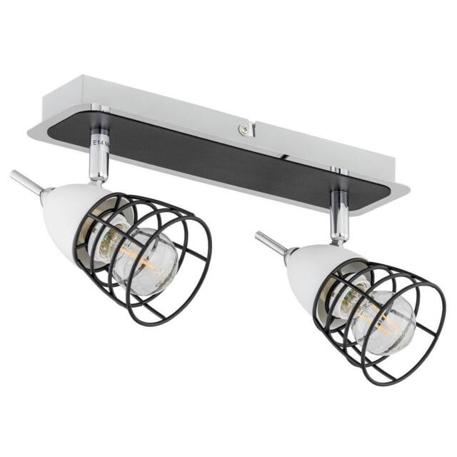 Netlighting Sky Twin Ceiling Spotlight White Black 28cm 2x E14