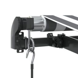 Berkfield Home Manual Retractable Awning Anthracite & White 400x350 cm in Black - thumbnail 6