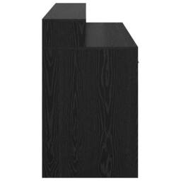 Berkfield Home Stylish Desk Black Oak 140x55x91 cm Engineered Wood - Size: 140 x 55 x 91 cm - thumbnail 8