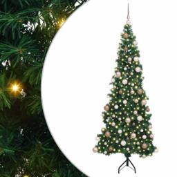 Berkfield Home Corner Artificial Christmas Tree Green 180 cm PVC & Metal - thumbnail 2