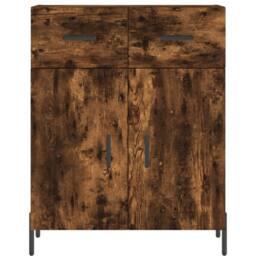 Berkfield Home Highboard Smoked Oak 69.5x34x180 cm Engineered Wood in Brown - thumbnail 8