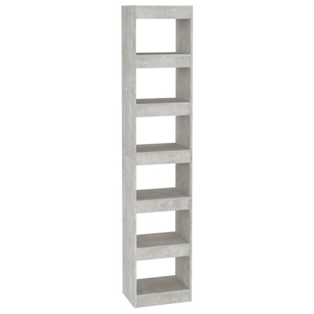 Berkfield Home Book Cabinet/Room Divider Concrete Grey 40x30x198 cm - Size: 40 x 30 x 198 cm - image 1