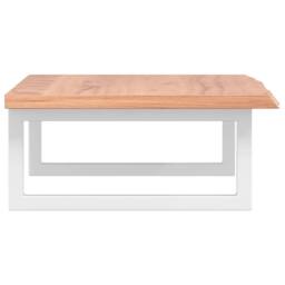 Berkfield Home Basin Shelf Wall Mounted Steel & Solid Wood Oak in Brown - thumbnail 5