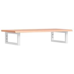 Berkfield Home Basin Shelf Wall Mounted Steel & Solid Wood Oak in Brown - thumbnail 1