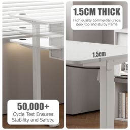MCC Direct Electric Desk Height Adjustable Standing/Sitting Computer Desk 100cm in Black - thumbnail 8