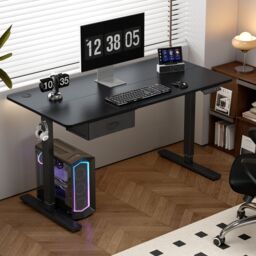 MCC Direct Electric Desk Height Adjustable Standing/Sitting Computer Desk 100cm in Black - thumbnail 1