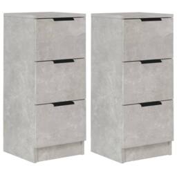 Berkfield Home Sideboards 2 pcs Concrete Grey 30x30x70 cm Engineered Wood - Size: 30 x 30 x 70 cm - thumbnail 1