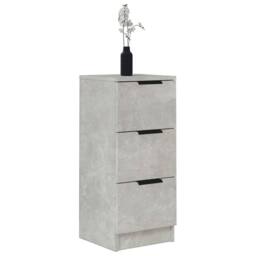 Berkfield Home Sideboards 2 pcs Concrete Grey 30x30x70 cm Engineered Wood - Size: 30 x 30 x 70 cm - thumbnail 4