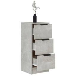 Berkfield Home Sideboards 2 pcs Concrete Grey 30x30x70 cm Engineered Wood - Size: 30 x 30 x 70 cm - thumbnail 5