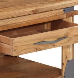 Berkfield Home Stunning Coffee Table 110x52x45 cm Solid Acacia Wood in Brown - Size: 110 x 52 x 45 cm - thumbnail 7