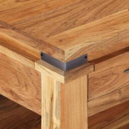 Berkfield Home Stunning Coffee Table 110x52x45 cm Solid Acacia Wood in Brown - Size: 110 x 52 x 45 cm - thumbnail 5