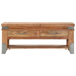 Berkfield Home Stunning Coffee Table 110x52x45 cm Solid Acacia Wood in Brown - Size: 110 x 52 x 45 cm - thumbnail 3
