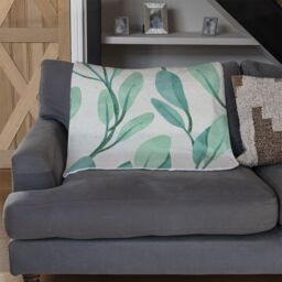 Benjamin Tate Design Watercolor Botanical Blanket in Natural - Size: 120 cm x 150 cm - thumbnail 2