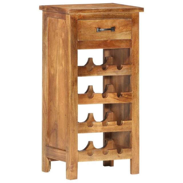 Berkfield Home Wine Cabinet 40x30x80 cm Solid Acacia Wood in Brown - Size: 40 x 30 x 80 cm - image 1