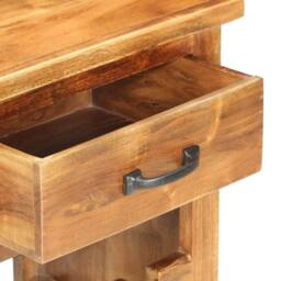 Berkfield Home Wine Cabinet 40x30x80 cm Solid Acacia Wood in Brown - Size: 40 x 30 x 80 cm - thumbnail 4