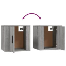 Berkfield Home Wall Mounted TV Cabinet Grey Sonoma 40x34, 5x40 cm - thumbnail 8