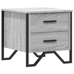 Berkfield Home Bedside Cabinet Grey Sonoma 40x41x40 cm Engineered Wood - Size: 40 x 41 x 40 cm - thumbnail 2