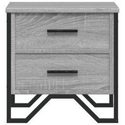 Berkfield Home Bedside Cabinet Grey Sonoma 40x41x40 cm Engineered Wood - Size: 40 x 41 x 40 cm - thumbnail 5