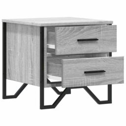 Berkfield Home Bedside Cabinet Grey Sonoma 40x41x40 cm Engineered Wood - Size: 40 x 41 x 40 cm - thumbnail 6