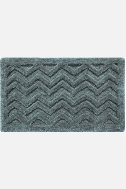 Homescapes Super Absorbent Soft Pattern Thick Bathmat in Grey - image 1