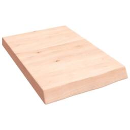 Berkfield Home Wall Shelf 40x60x(2-6) cm Untreated Solid Wood Oak in Light Tan - thumbnail 2