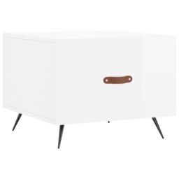 Berkfield Home Coffee Tables 2pcs High Gloss White 50x50x40 cm Engineered Wood - Size: 50 x 50 x 40 cm - thumbnail 5