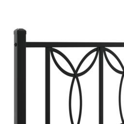 Berkfield Home Metal Bed Frame without Mattress with Headboard Black 100x200cm - Size: 100x200 cm - thumbnail 7