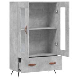 Berkfield Home Highboard Concrete Grey 69.5x31x115 cm Engineered Wood - thumbnail 5