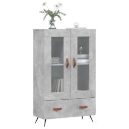 Berkfield Home Highboard Concrete Grey 69.5x31x115 cm Engineered Wood - thumbnail 1