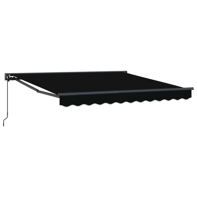 Berkfield Home Retractable Awning Manual Black 300x250 cm Polyester - image 1