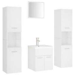 Berkfield Home Bathroom Furniture Set White Engineered Wood - thumbnail 2