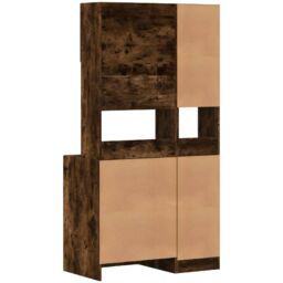Berkfield Home Kitchen Cabinet Smoked Oak 95x50x180 cm Engineered Wood in Brown - Size: 95 x 50 x 180 cm - thumbnail 6