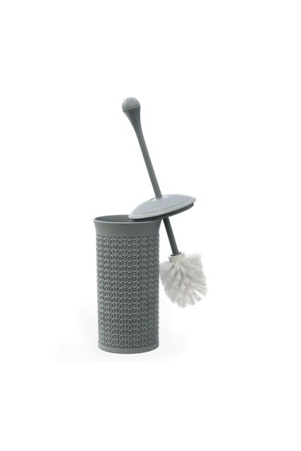 JVL Loop Toilet Brush & Holder Set in Grey - image 1