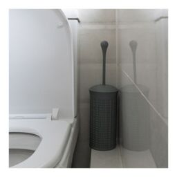 JVL Loop Toilet Brush & Holder Set in Grey - thumbnail 4