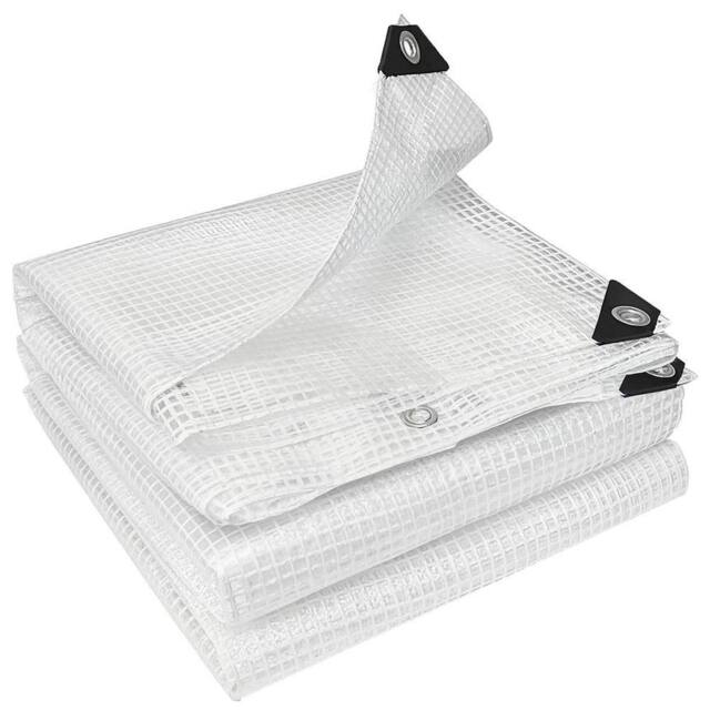 FLAVORA 3 x 5m Waterproof Tarpaulin in White - image 1