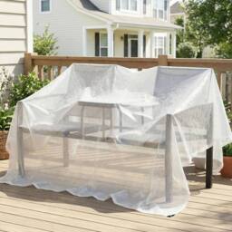 FLAVORA 3 x 5m Waterproof Tarpaulin in White - thumbnail 5