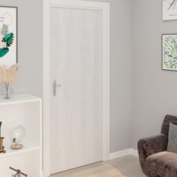 Berkfield Home Self-adhesive Door Films 2 pcs White Wood 210x90 cm PVC