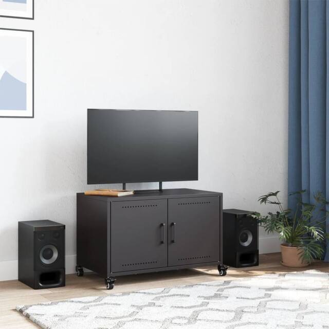 Berkfield Home TV Cabinet Black 68x39x43.5 cm Steel