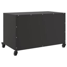 Berkfield Home TV Cabinet Black 68x39x43.5 cm Steel - thumbnail 8